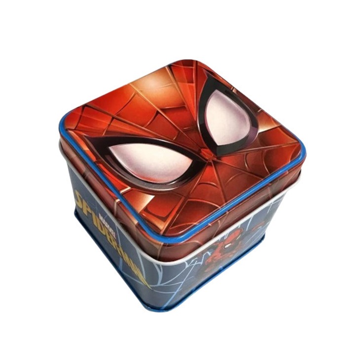Mini cutie metalica Spiderman albastra 7.5cm
