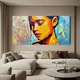 Vászonfestmény Modern absztrakt portré 9979, vászon 360g fa kereten 80cm x 100cm, Nappali, Hálószoba