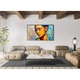 Vászonfestmény Modern absztrakt portré 9979, vászon 360g fa kereten 80cm x 100cm, Nappali, Hálószoba