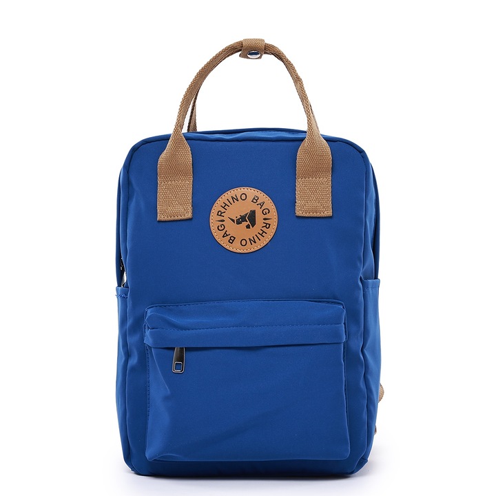 Rucsac unisex RhinoBag, stil sportiv, impermeabil, 26x17x38cm, albastru inchis