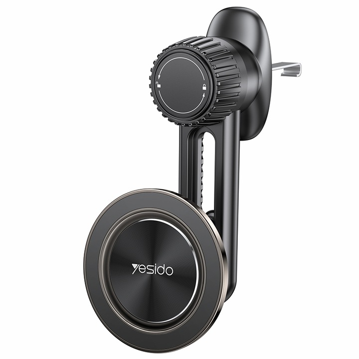 Suport auto pentru telefon Magsafe, compatibil cu iPhone 12/13/14/15/16, ajustabil 360°, cu brat lung de 5cm