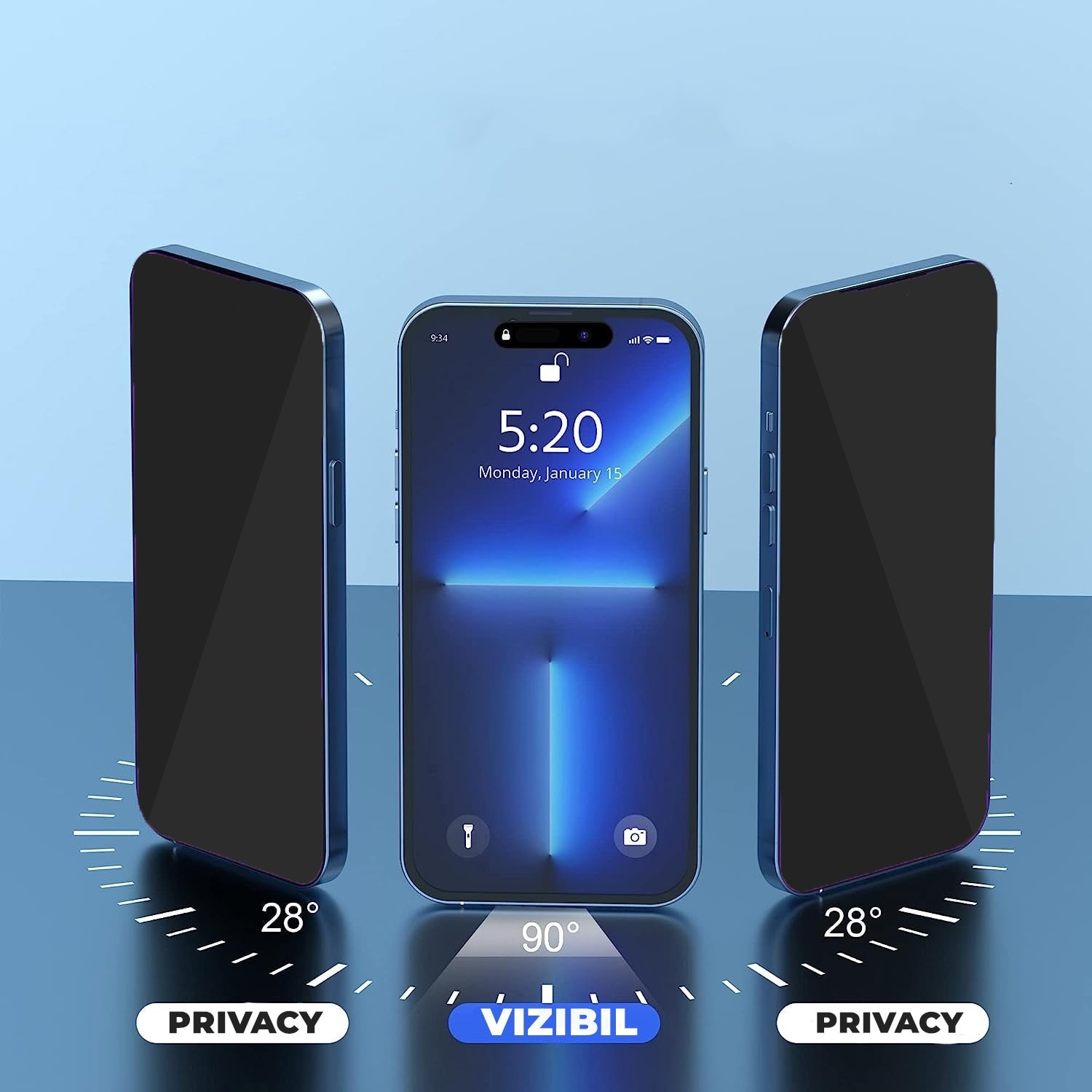 Folie Sticla Privacy pentru Apple iPhone 16e Daden MaxProtection, Full Cover, Protectie Profesionala, Ultra Rezistenta, Calitate Premium