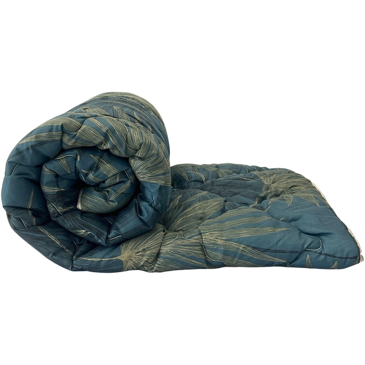 Олекотена завивка Luxury Palm Somnart, 220х200 см, Полиестер, Пълнеж 250 гр/м2, Ватирана, Средна степен на топлина