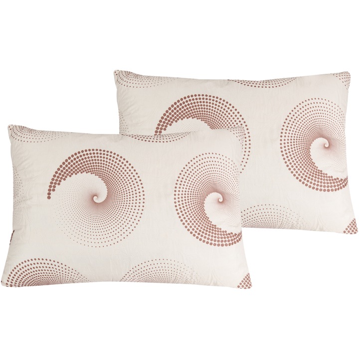 Set 2 perne matlasate Luxury Fancy Somnart, 50x70x20 cm, poliester, umplutura fibre siliconizate, multicolor