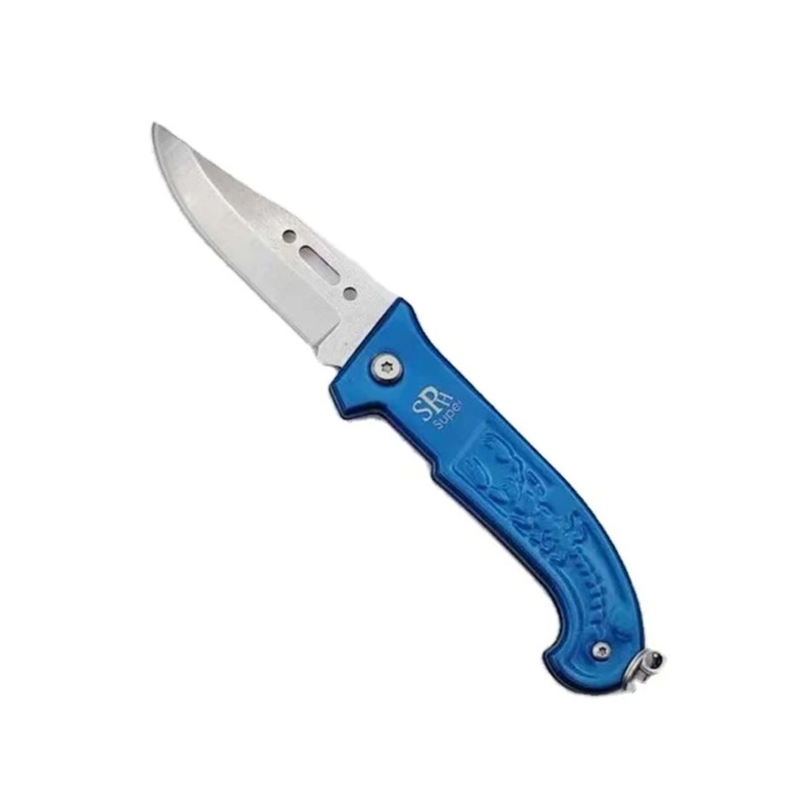 Briceag de buzunar, pentru camping, model scorpion SPH, albastru, 16 cm, dalimag