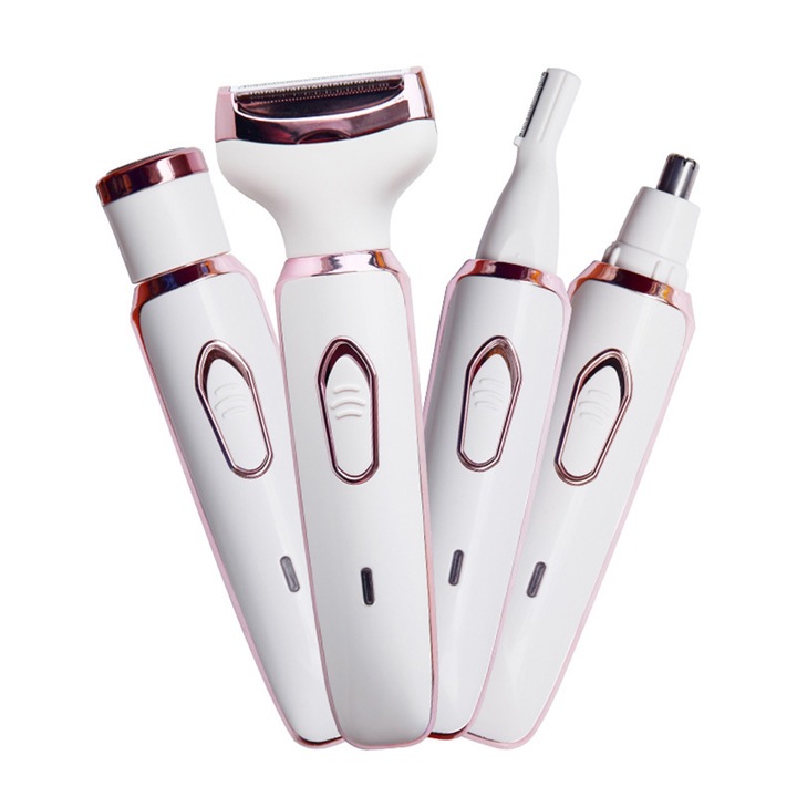 Електрически епилатор 4 в 1, Mmgoqqt, миещи се глави, USB захранване, 16.5x5.1x2.5cm