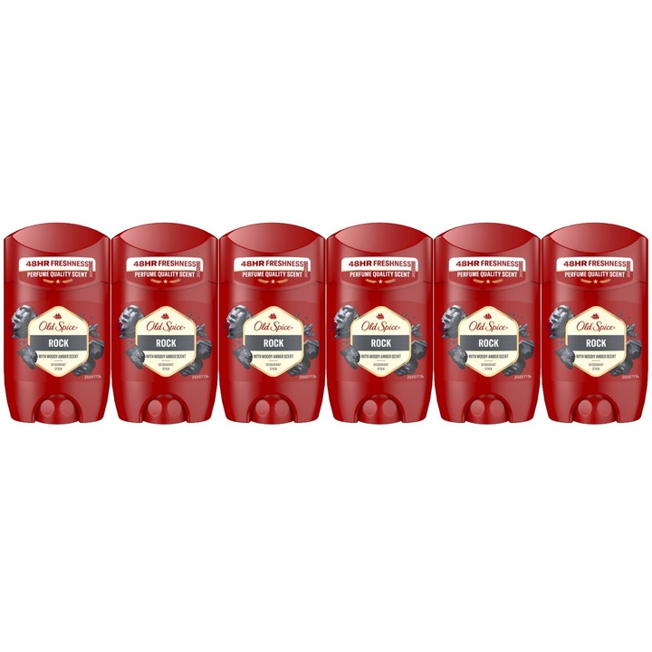 6 db Old Spice Antiperspirant Stick 50ml Rock készlet, egész napos friss, intenzív friss illat, fehér foltok ellen, élénkítő, hosszan tartó frissesség, 48 órás védelem