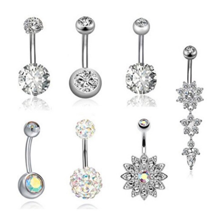 Set 7 buc piercing buric, Enforose, inox