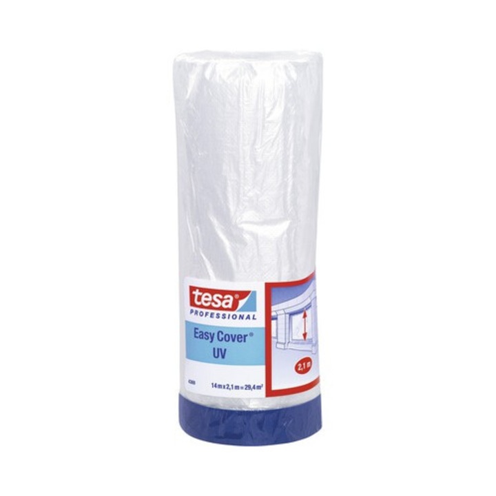 Maszkoló fólia textilszalaggal külső használatra tesa® Easy Cover UV 14x2, 1 m