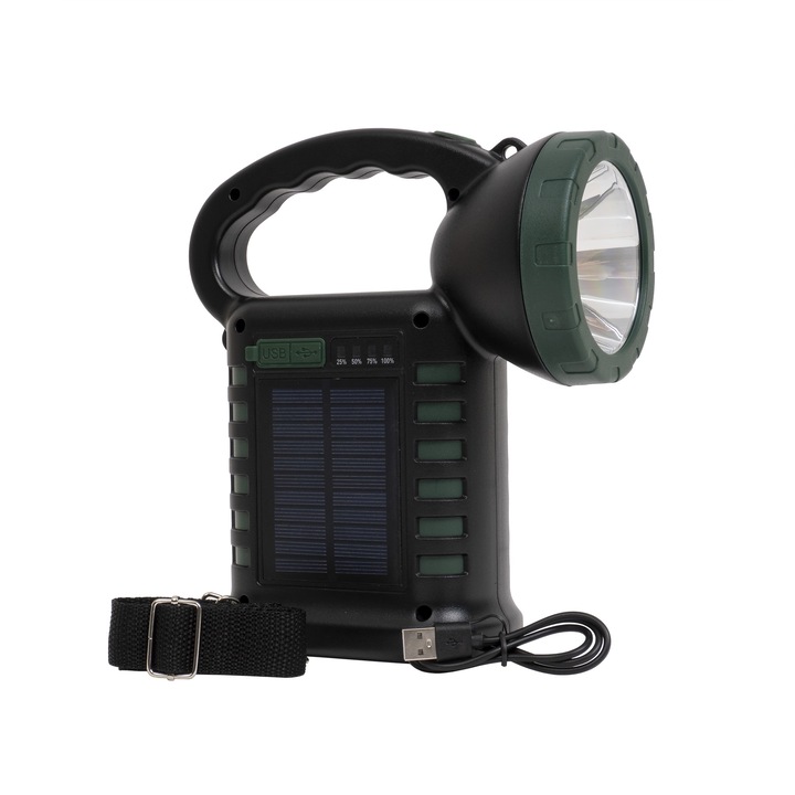 Фенер със соларен заряд и USB, 6 режима на интензивност на светлината Z-TOOLS / ZTS 8976
