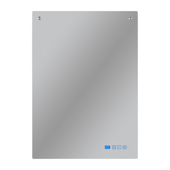 Eurom tükör típusú sugárzó panel, Sani 400 Mirror WiFi, app vezérlés, fröccsenésálló, ezüst, 50x70x5cm