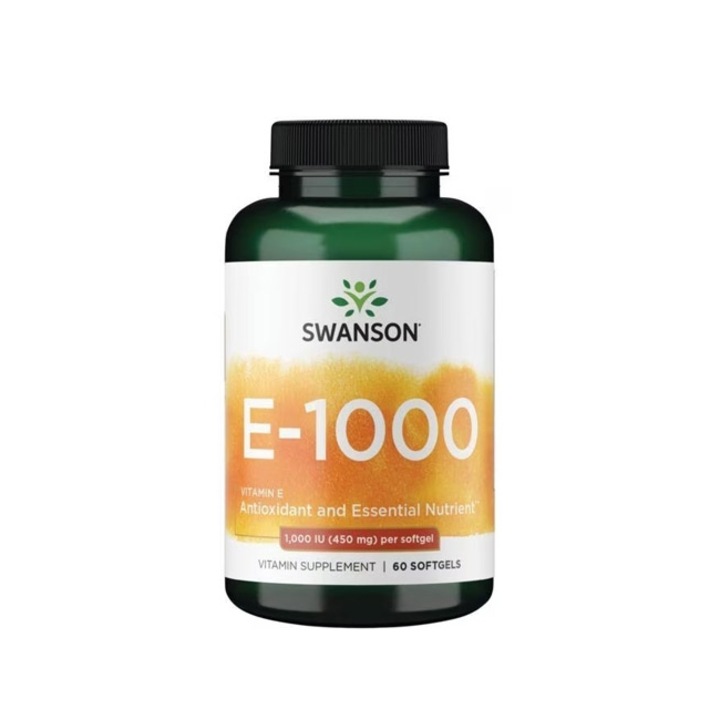 Suplimet Alimentar, Swanson, Vitamina E-1000, 60 Softgels