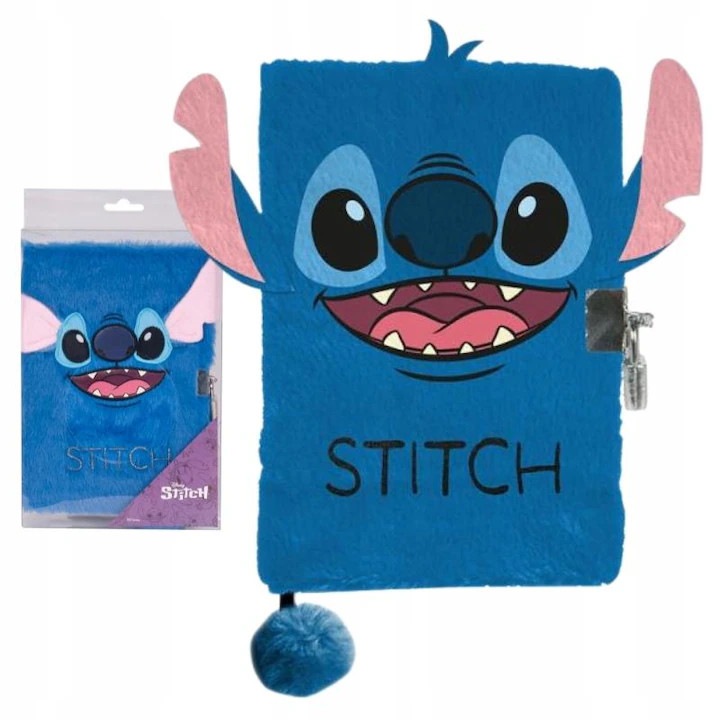 Jurnal Din Plus, Paso, Model Stitch, Format A5, Material Coperta Din Plus, Durabil, De Inalta Caliate, Inchidere Cu Lacat, Marcaj Decorativ Cu Pompon, 21 x 10.5 cm, Albastru