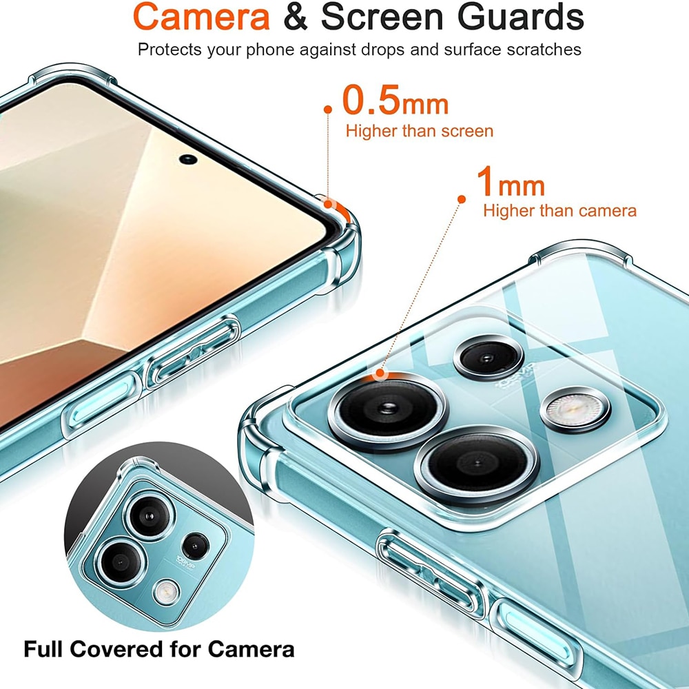 Husa pentru Xiaomi Redmi Note 13 5G, Accesorio Shockproof Silicone, Transparenta