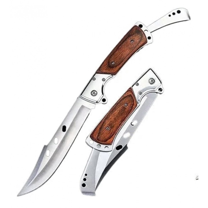 Briceag cu Deschidere Manuala, Teaca Lama, Din Otel, Husa Negru, Pentru Camping 28 cm, Dalimag