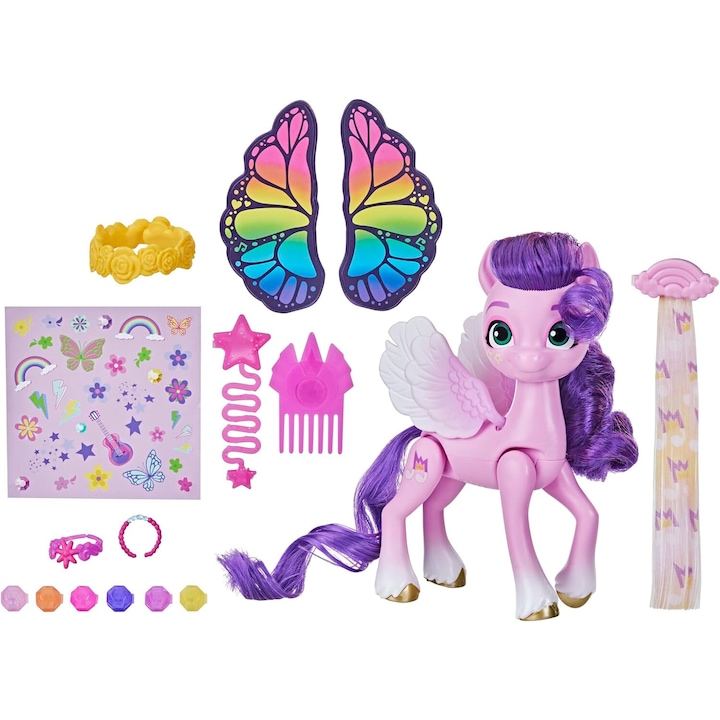 Figurina My Little Pony, Princess Petals, Style of The Day cu 16 accesorii