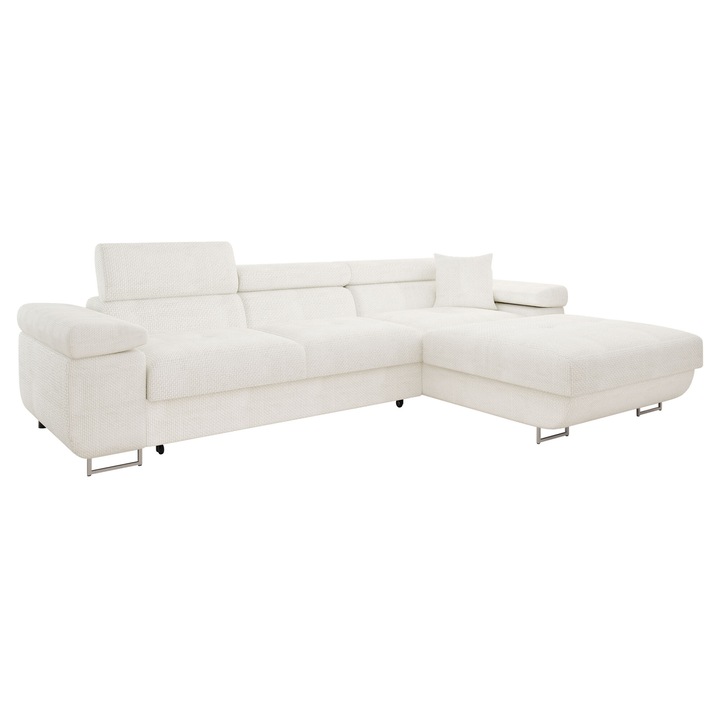 Coltar rabatabil Torezio Mini, MIRJAN24, dreapta, crem, 170x280x87 cm