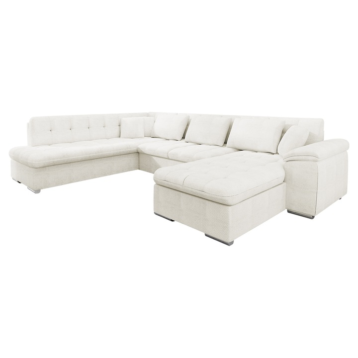 Coltar rabatabil Tony, MIRJAN24, dreapta, crem, 348x205x76 cm