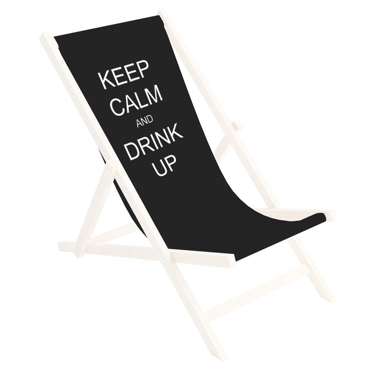 Ülés kerti nyugágyhoz, strand, 110x44, Keep Calm