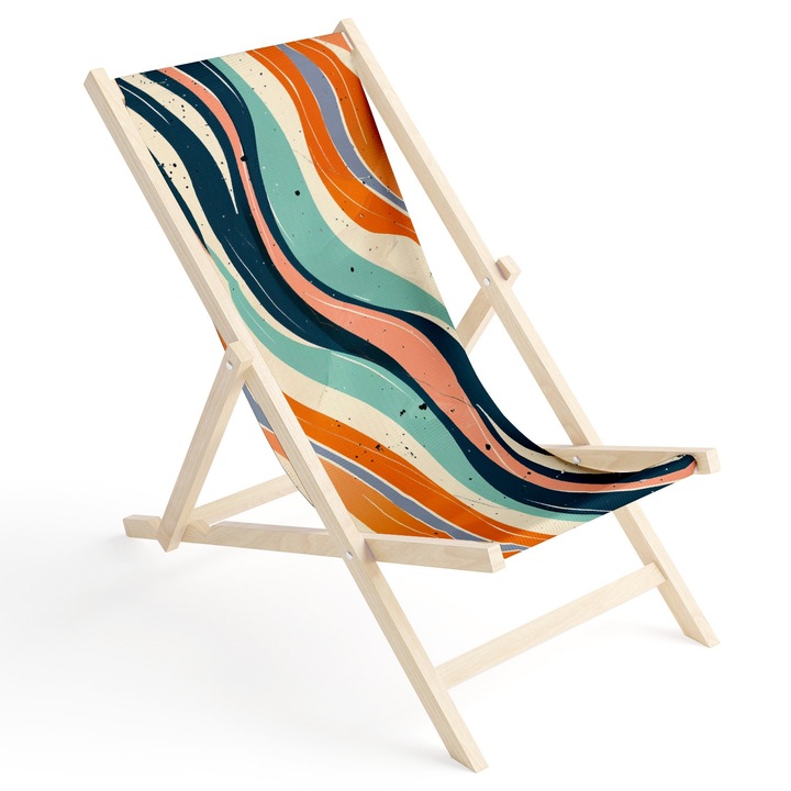 Kerti szék ülés, cserélhető szövet napozóágyhoz, strandszékhez, 110x44, Retro Lines