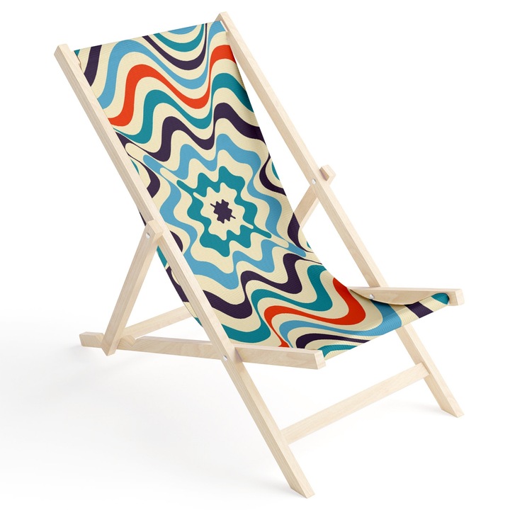 Szék kerti nyugágyhoz, strand, 110x44, Retro Waves
