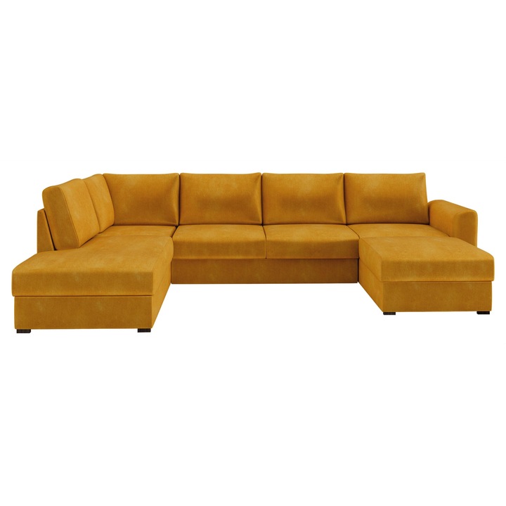 Coltar rabatabil Szafran, MIRJAN24, stanga, galben, 305x188x85 cm