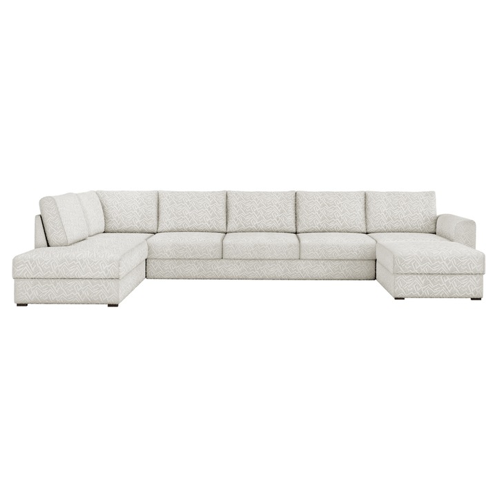 Coltar rabatabil Szafran Large Premium, MIRJAN24, stanga, bej, 186x370x85 cm