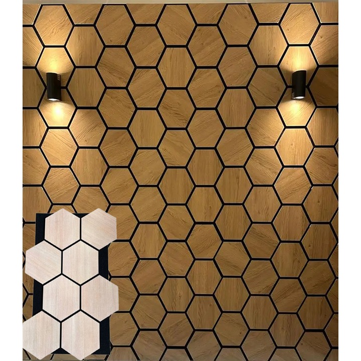 Панел, Акустичен шестоъгълен МДФ, 80х60