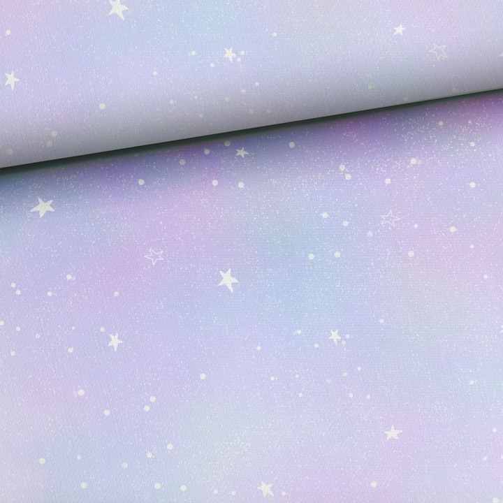 Material textil, Tricot french terry, Tricot trening imprimat Cer magic, bumbac 95%, elastan 5%