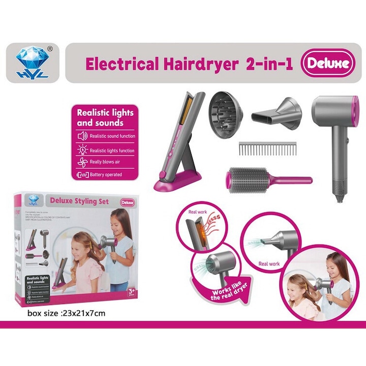 Un mic coafor interactiv, bogat echipat, pentru copii de la 3 ani