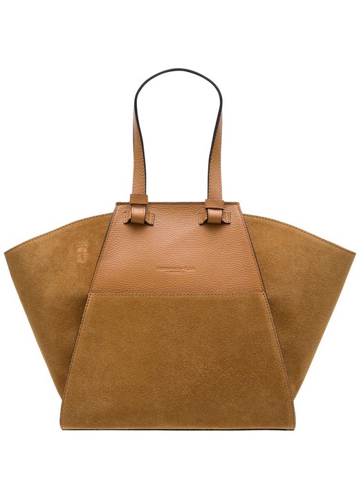 Geanta de umar din piele pentru femei, Glamorous by Glam, maro, noua colectie