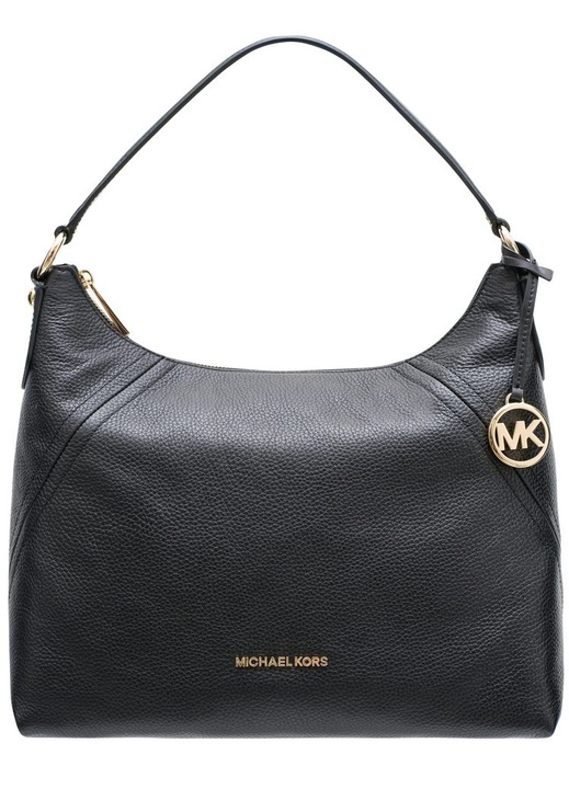 Geanta de umar din piele, Michael Kors, neagra, colectie noua