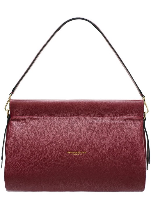 Geanta de umar din piele, Glamorous by Glam, culoarea vinului, noua colectie
