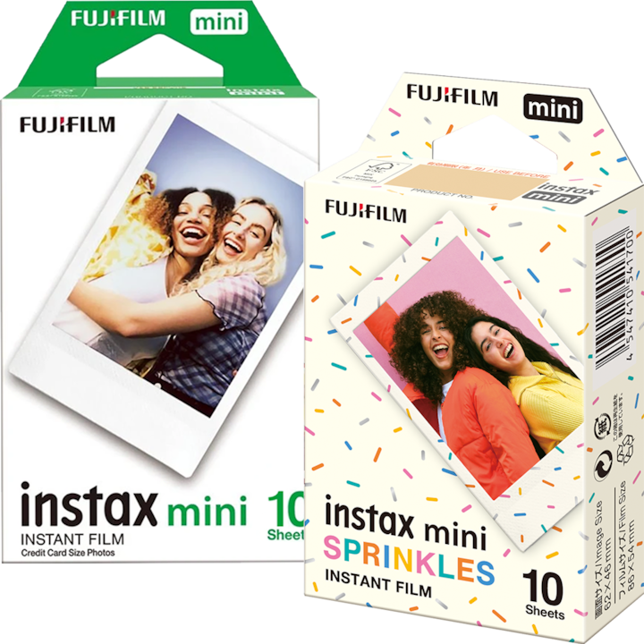 Комплект мини филми Fujifilm Instax, Бял, 1x10, С мини филм Sprinkles 1x10