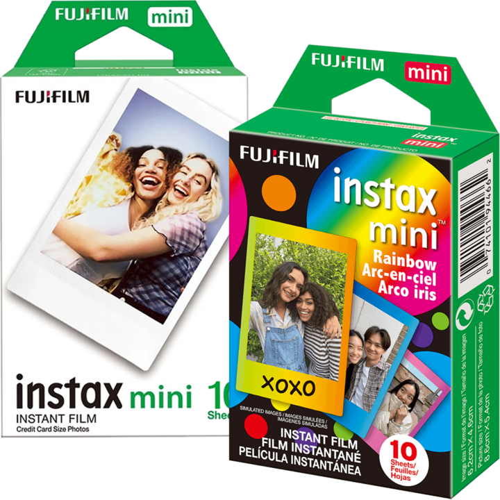 Комплект мини филми Fujifilm Instax, Бял, 1x10, С мини филм Rainbow 1x10