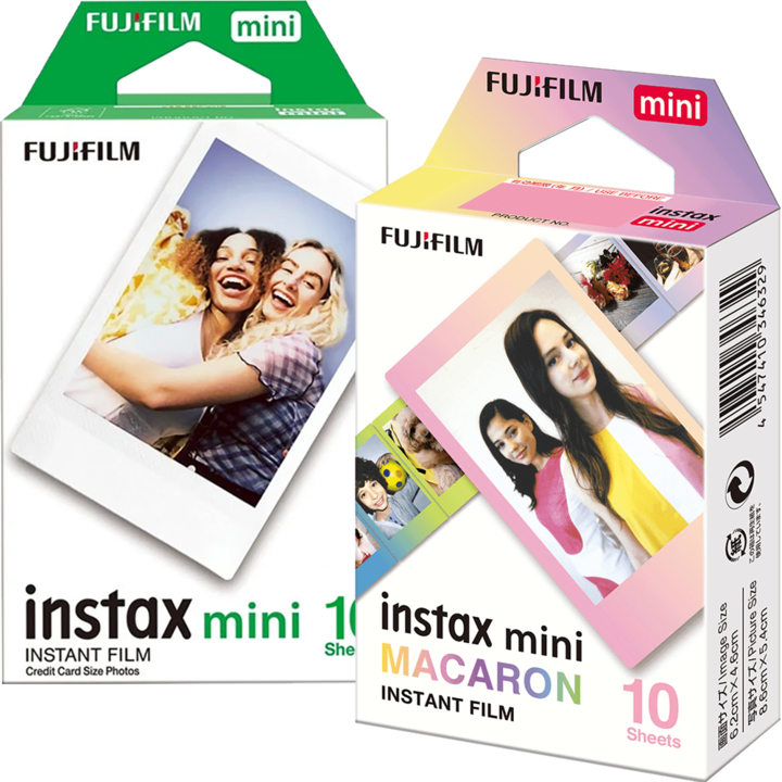 Комплект мини филми Fujifilm Instax, Бял, 1x10, С мини филм Macaron 1x10