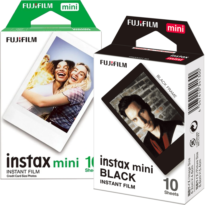 Комплект мини филм Fujifilm Instax, бял 1х10 с мини филм черен 1х10