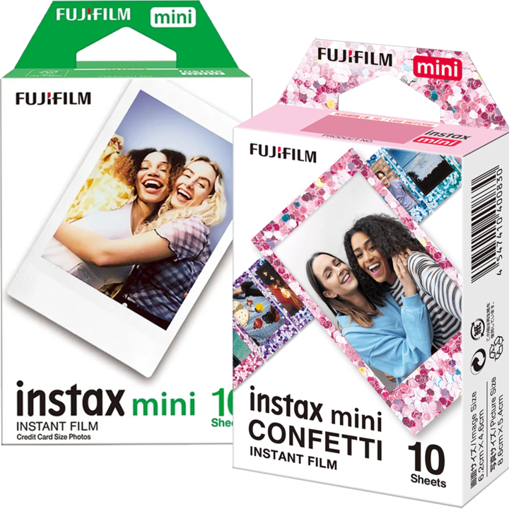 Комплект мини филми Fujifilm Instax, Бял, 1x10, С мини филм Confetti 1x10