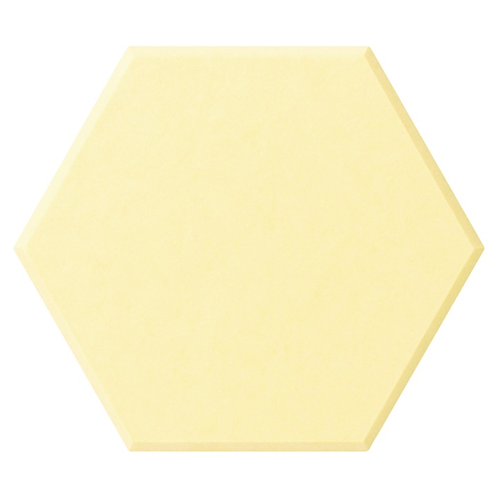 Panou hexagonal tapitat Marvit pentru decor 3D al peretilor, autoadeziv si acustic, dimensiuni 26 x 30 cm, ideal pentru living, dormitor sau birou, reduce zgomotul si adauga un aspect elegant, culoare bej deschis durabil si modern