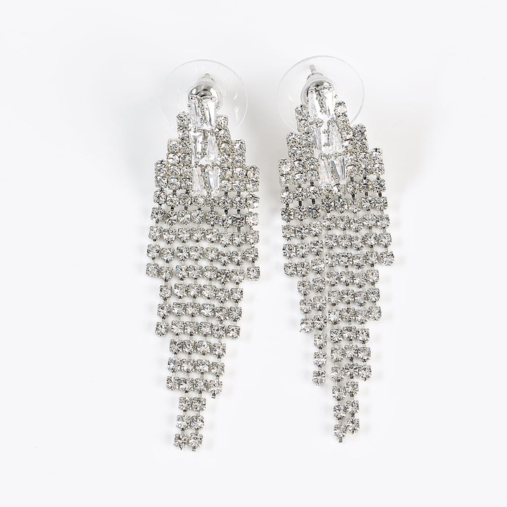 Cercei argintii eleganti cu franjuri, Meli Melo Paris