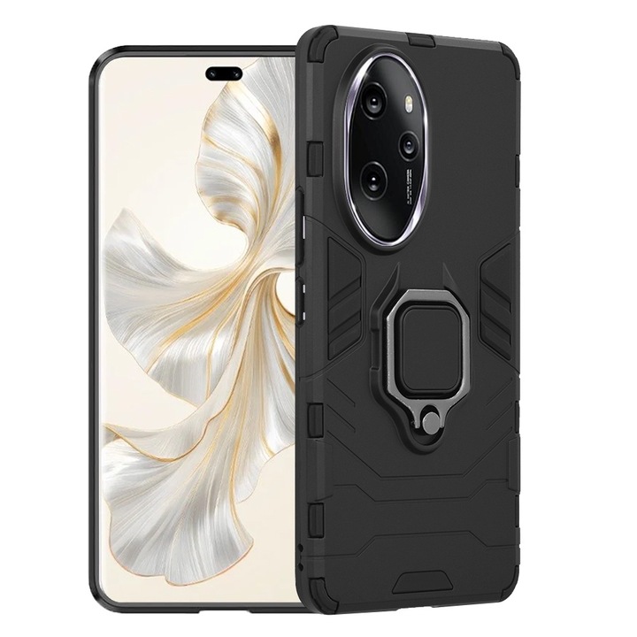 Кейс за Honor 100 Pro, Silicone Shield, Z40, Metal, Черен