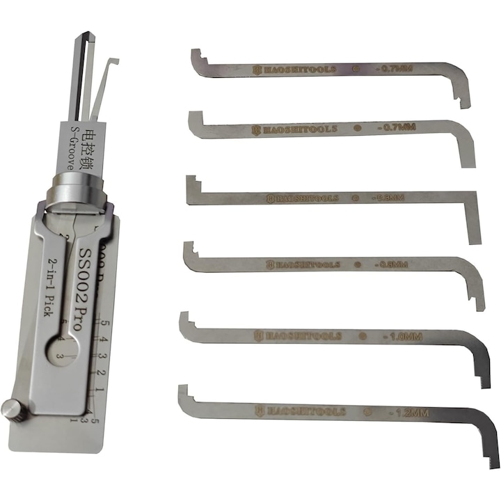 Instrument decoder, unealta deblocare usi SS002 2 in 1pentru deblocat/decodat yale autoturisme, profesional, multifunctional