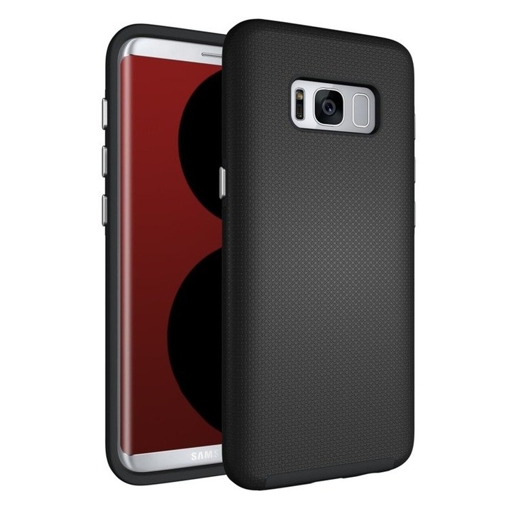 Husa XGSM, Armor Combo Case, pentru Samsung Galaxy S8 Plus, plastic, negru