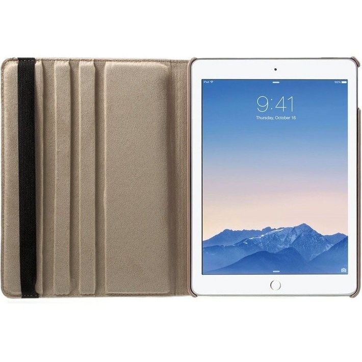 Husa tableta pentru iPad Air 2, XGSM, piele ecologica, rotativa 360°, roz