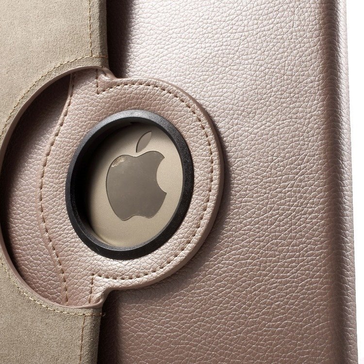 Husa tableta pentru iPad Air 2, XGSM, piele ecologica, rotativa 360°, roz