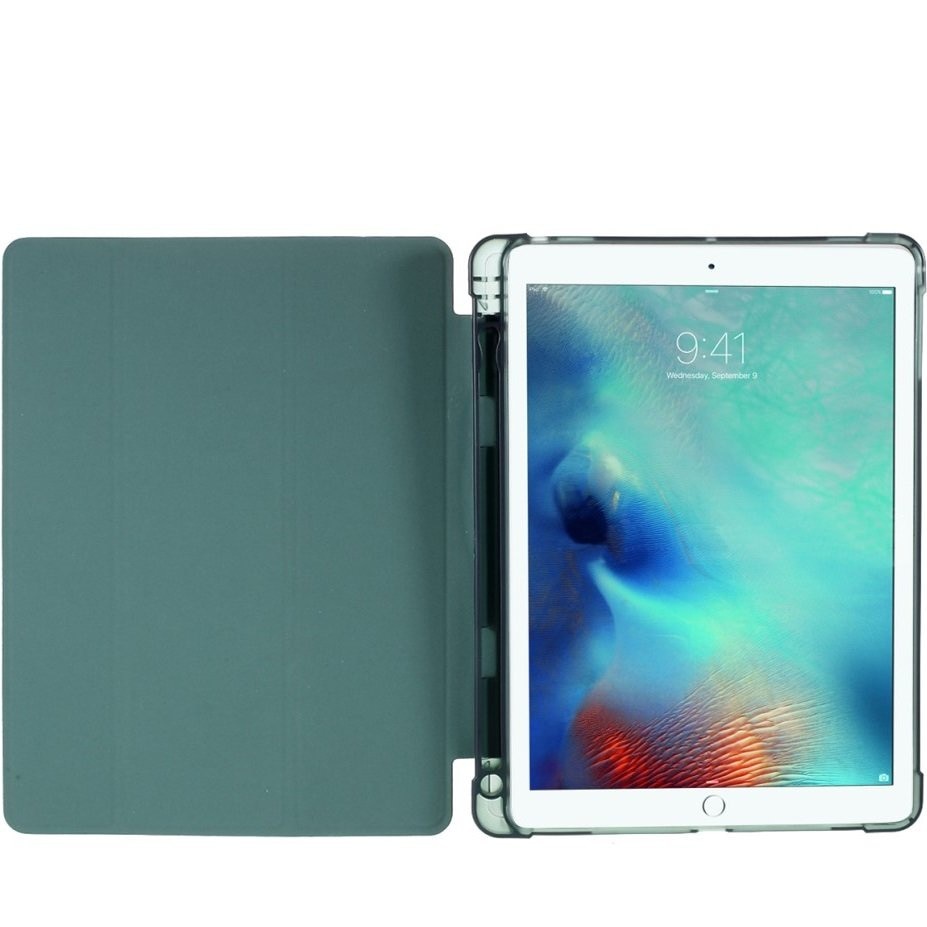 Husa tableta XGSM Tri-fold Stand Case pentru iPad 9.7" 2018/2017/Air 2/Air, verde, functie stand