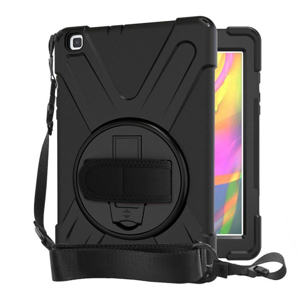 Husa tableta XGSM X Shape Case, protectie in trei parti, negru, 8"