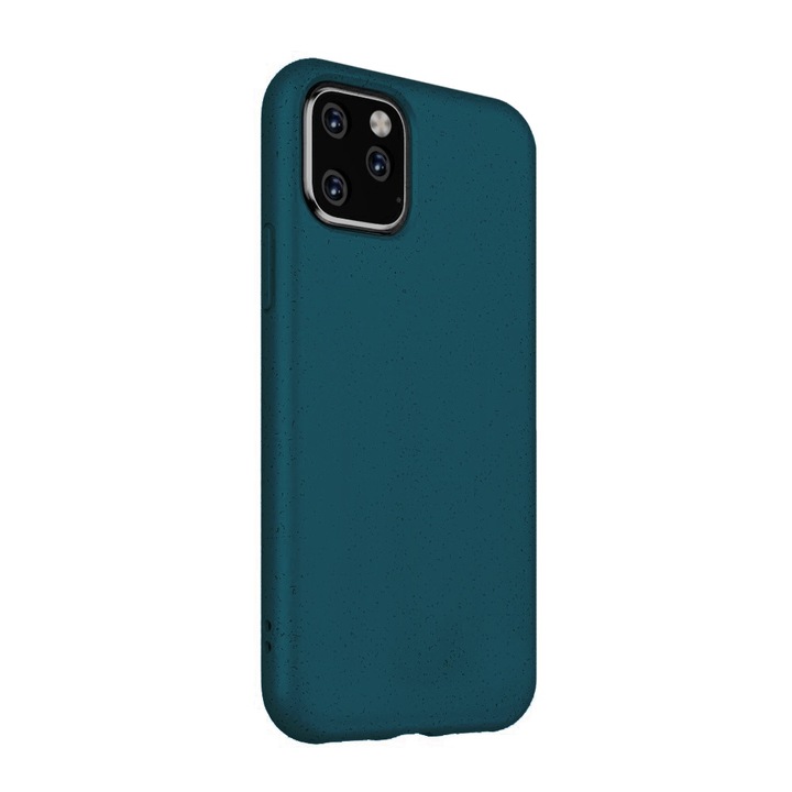 Husa degradabila pentru iPhone 11 Pro Max, ERBORD, ecologica, mata, albastra