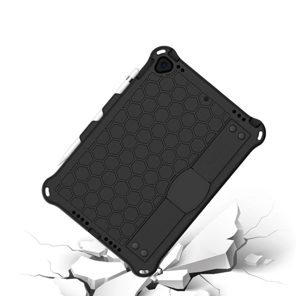 Husa iPad 10.2" 2019/2020/2021, XGSM, hibrida, rezistenta la socuri, neagra, cu suport ajustabil si curea de transport