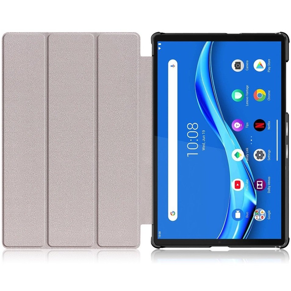Husa tableta XGSM, tri-fold, protectie, design flori, pentru Lenovo Tab M10 Plus 10.3